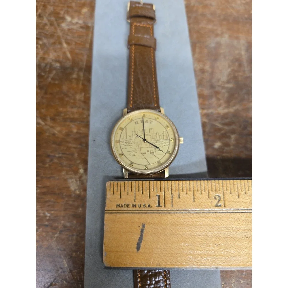 Hamilton H&T 8702 Railroad Train Skyline Wristwatch Leather Band Untested
